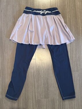 Moodytiger Girls' Navy and Lavender Skirted Leggings (Size 140 cm)